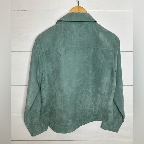 Saddle Ridge Vintage Western Suede Shacket Women's Sage Jacket - Size Medium - Picture 7 of 7